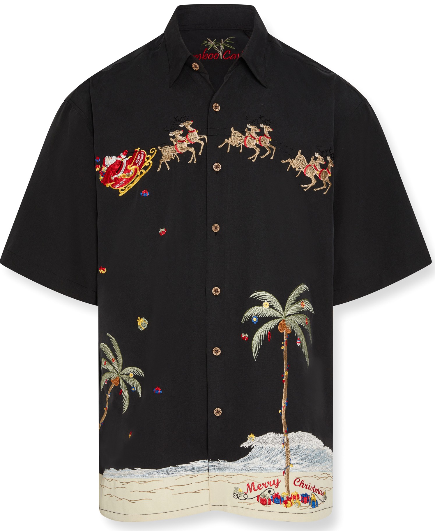 Bamboo Cay Embroidered Christmas Shirt
