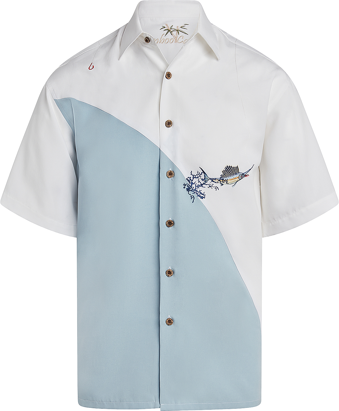 bamboo cay fishing rod camp shirt