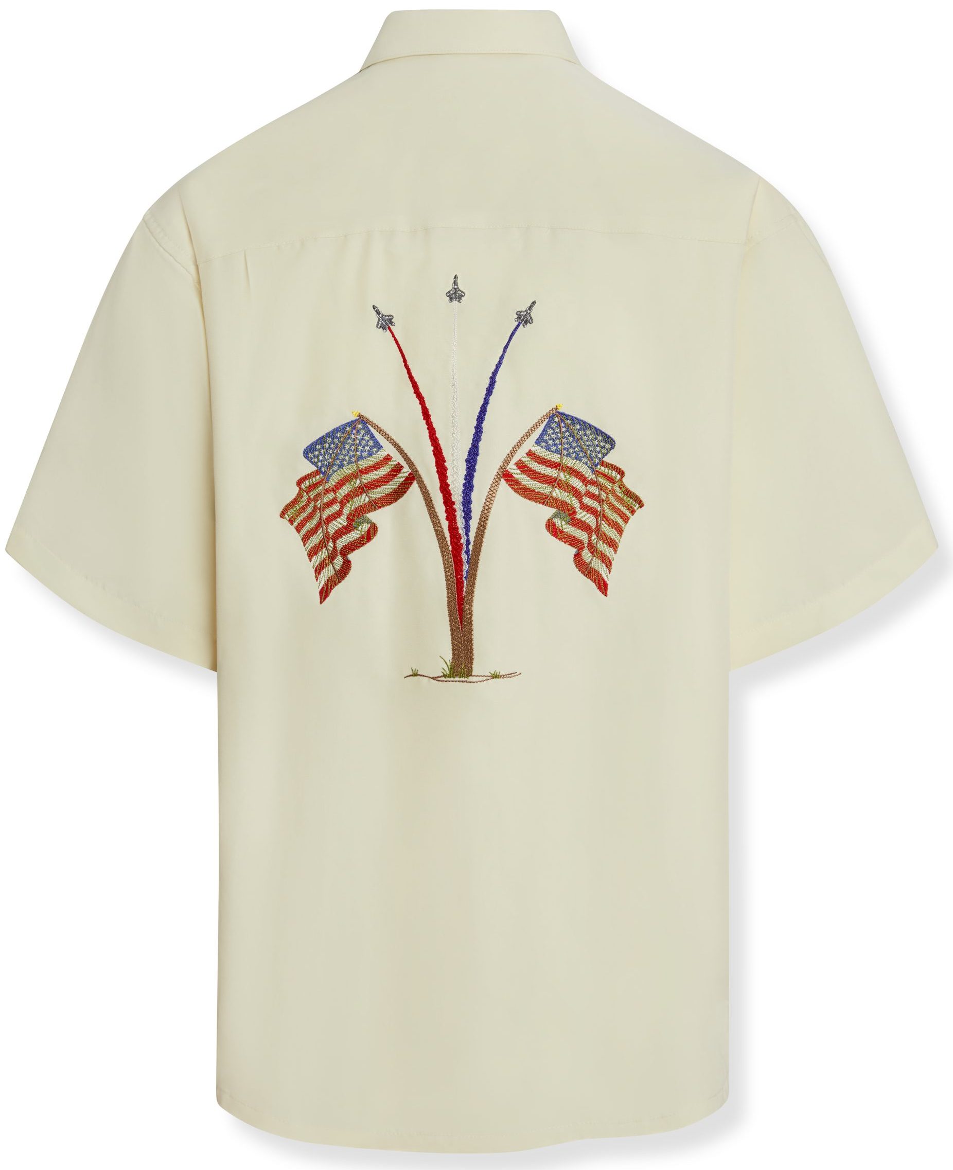 Bamboo Cay embroidered shirt USA flag