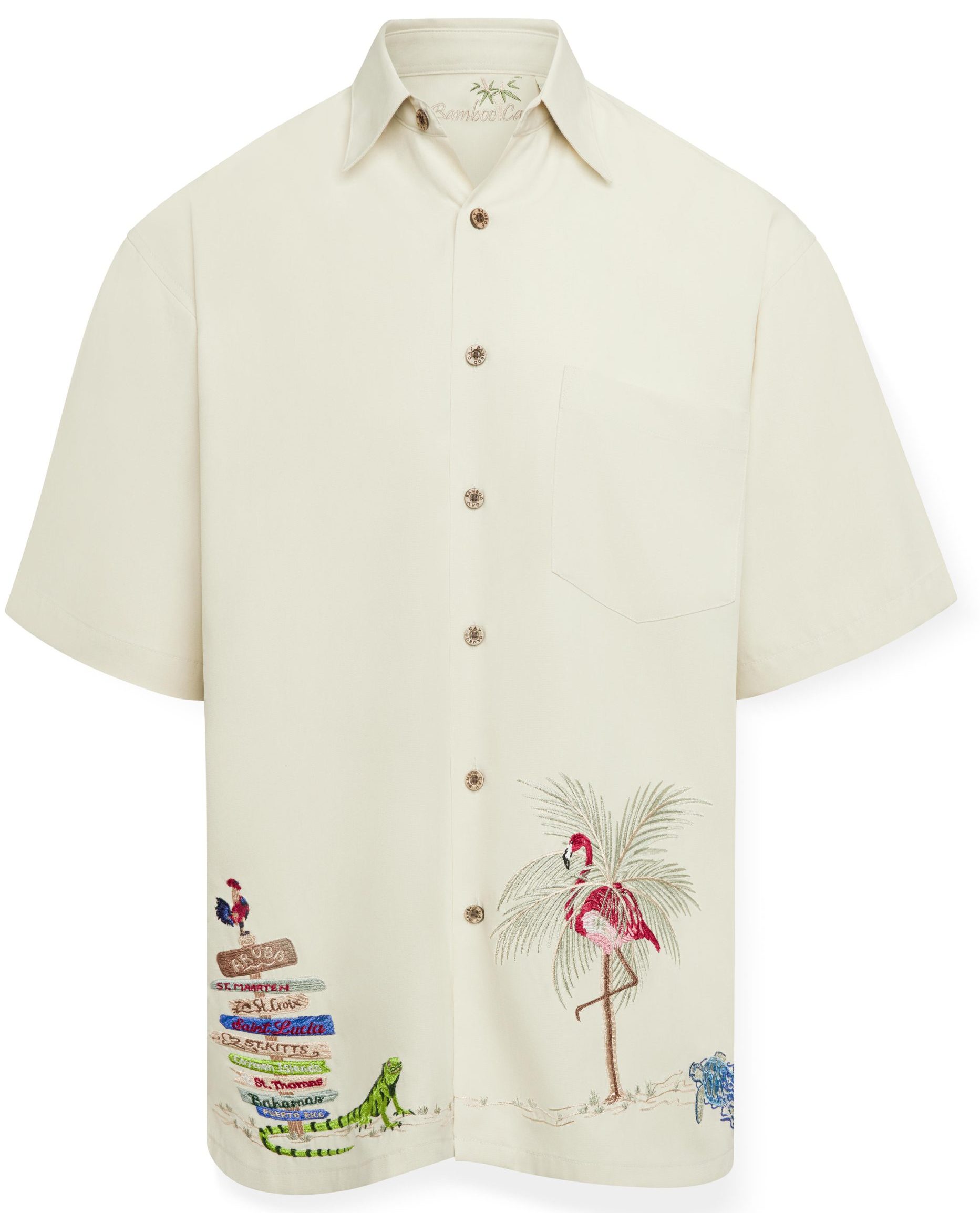 Bamboo Cay Caribbean Treasures embroidered shirt