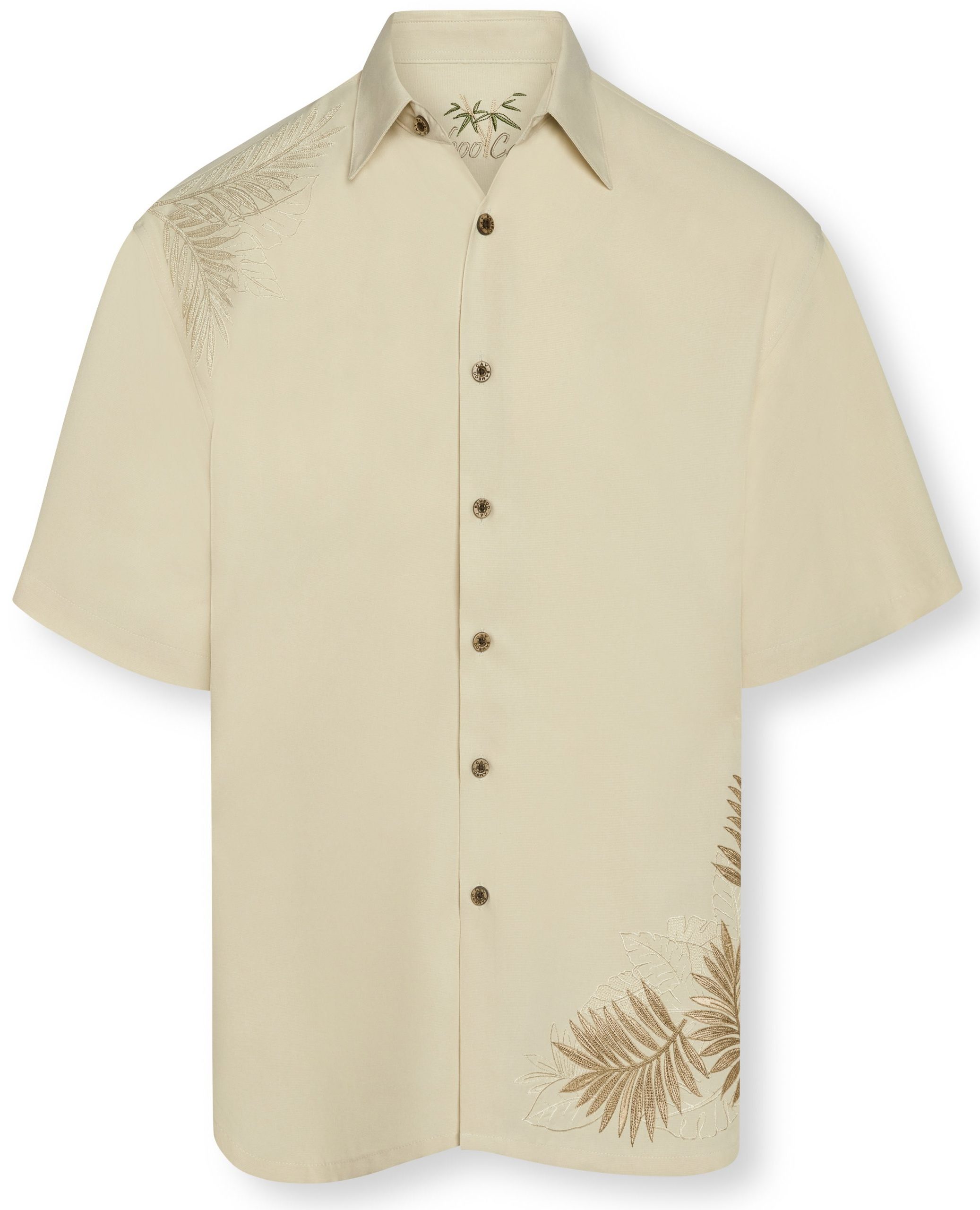 Bamboo Cay front embroidered short sleeve shirt