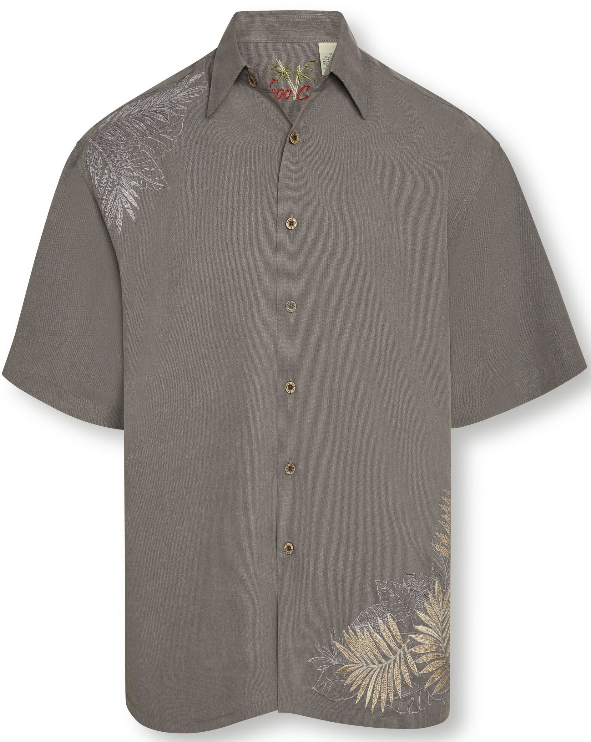 Bamboo Cay front embroidered short sleeve shirt