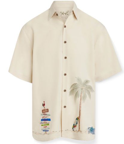 Hawaii Your Way Embroidered Shirt - Cream, M