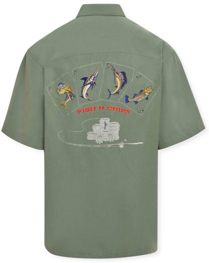 Fish N Chips Embroidered Shirt - S