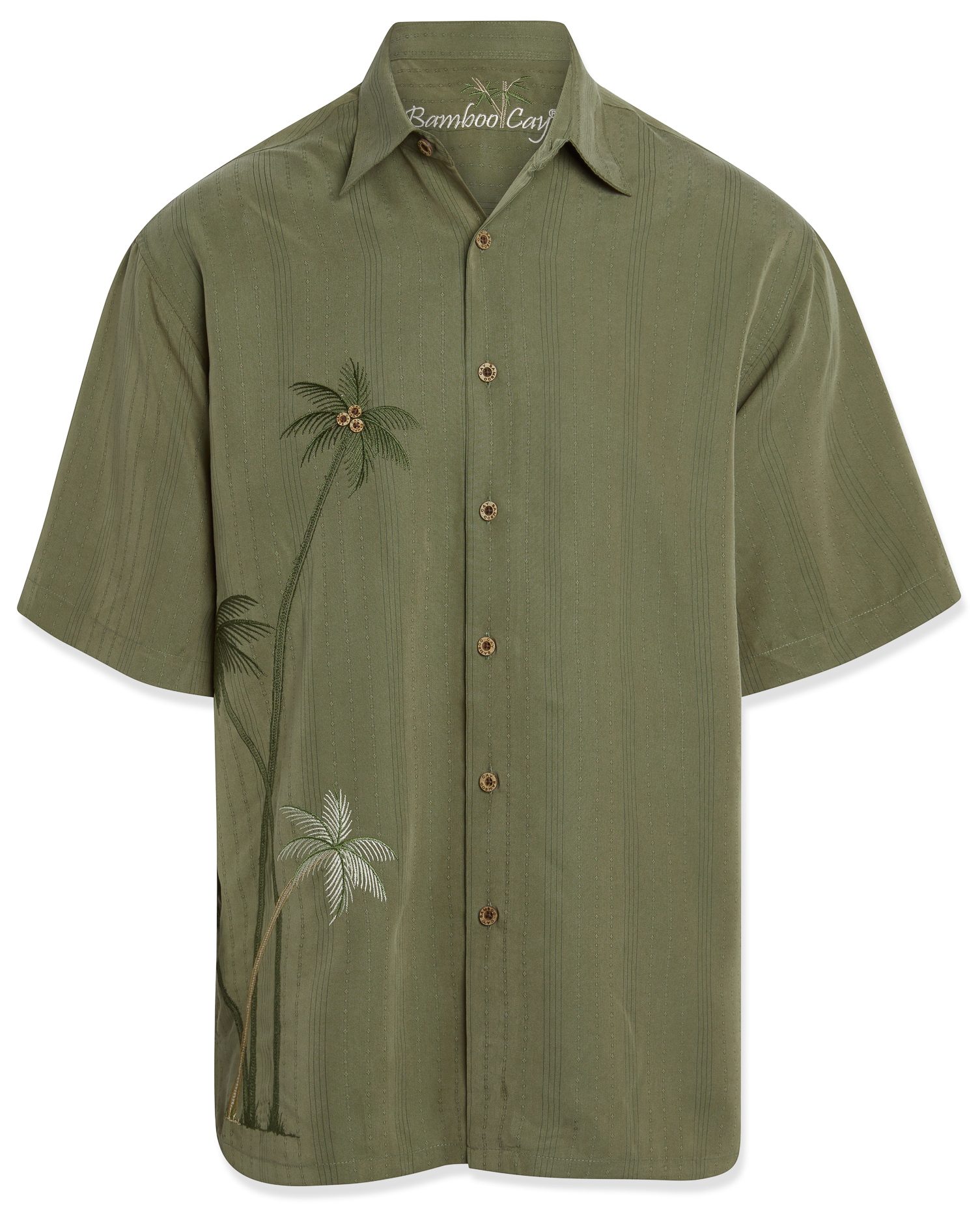 flying palms embroidered bamboo cay shirt