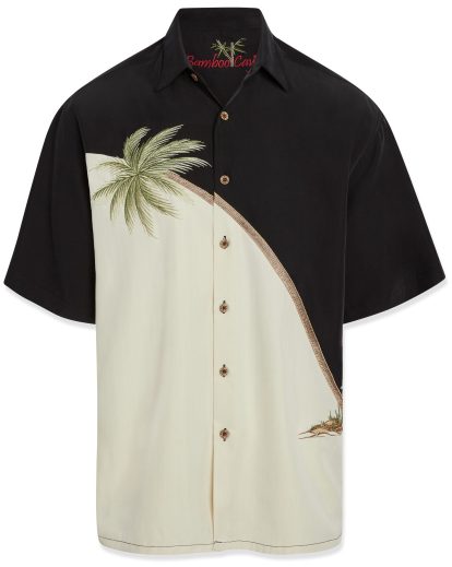 bamboo cay mens hurricane palm embroidered shirt