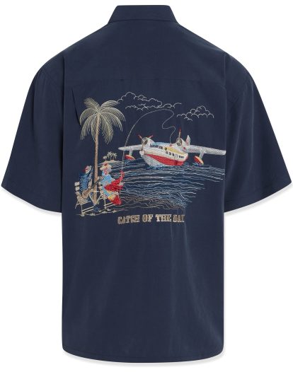 bamboo cay catch of the day short sleeve button down shirt