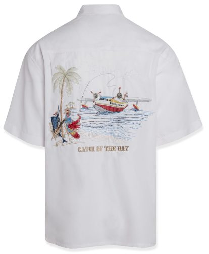 bamboo cay catch of the day short sleeve button down shirt