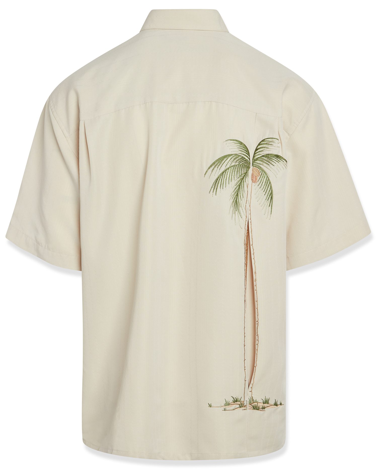 bamboo cay back hidden palm short sleeve button down shirt
